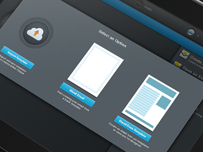 Email Work-Flow app application blue dark design email flow template ui ux web