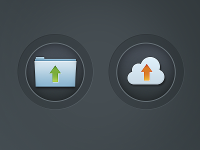 Upload Icons Freebie app arrow circle cloud dark folder free freebie icon psd ui upload