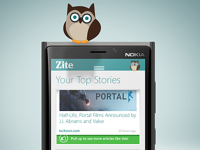Zite WP8 App app gallery interface ios like magazine owl ui windows phone wp8 zite