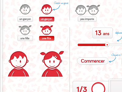 Playground Final buttons children colorfull gui icons patterns picto red white
