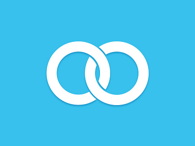 Logo blue logo shadow