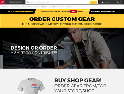 Example Custom Apparel Landing Page for Pitch design pitch web