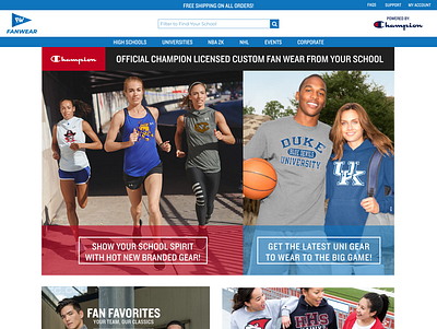 Champion Fanwear Home Page (First Look) web