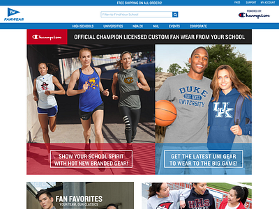 Champion Fanwear Home Page (First Look)