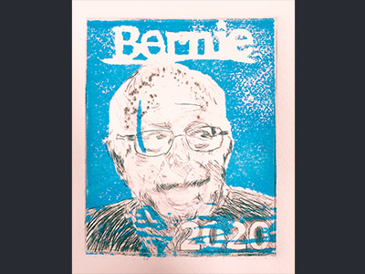 Bernie 2020 Print design political printmaking
