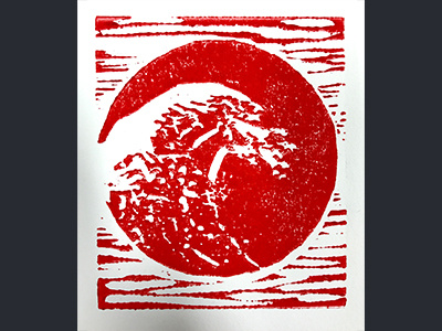 The Rising Wave Print design japan printmaking