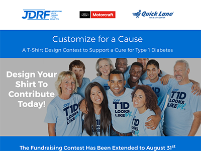 JDRF Fundraising Landing Page