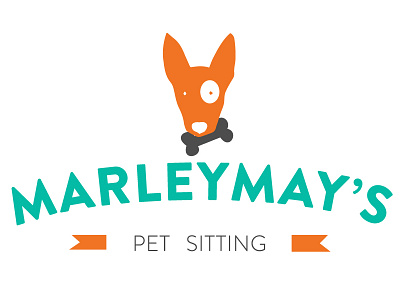 Marleymay's Pet Sitting brand design logo