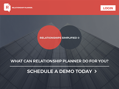 Relationship Planner CRM Landing Page