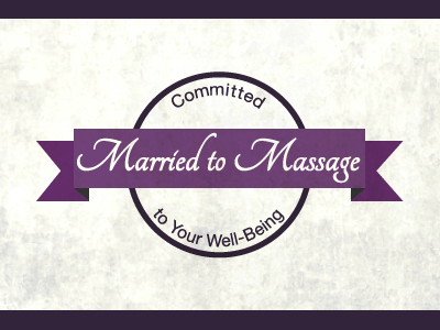 M2M - Married to Massage badge illustrator logo massage