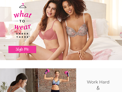 Hanes - Maidenform Homepage - Desktop ecommerce redesign ui