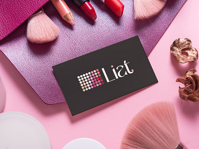 LIAT branding business card design graphic design illustration logo makeup mockup olive vector