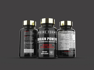 SILVER 3D Supplement Label Design, Product Packaging