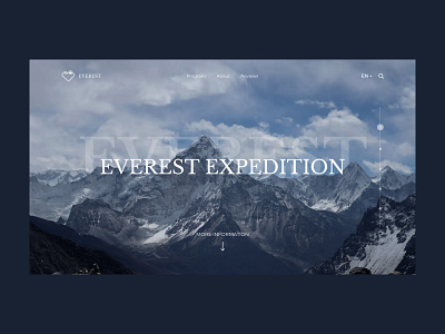 Mount Everest | Landing page everest figma homepage landing landing page mount ui ux web webdesign website