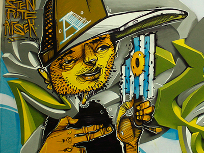 Ao In The Mall bulgaria graffiti illustration mister ao