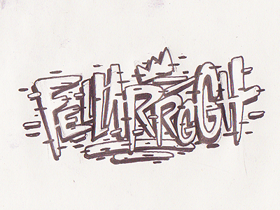 F Sketch illustration logo mister ao sketch typography