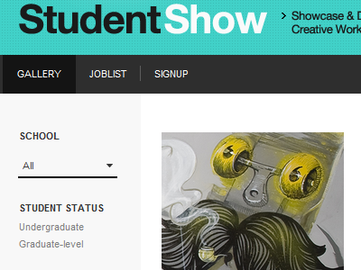 Featured @ Behance Studentshow behance featured illustration mister ao student show web