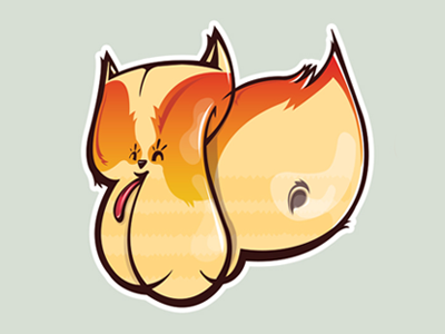 Foxy character fox graffiti illustration mister ao throw up