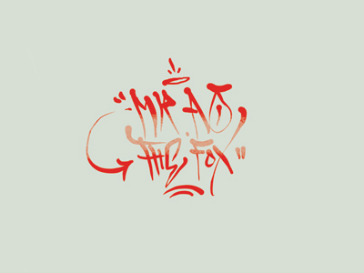Mr.AO The Fox graffiti illustration logo mister ao tag type typography
