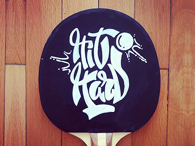 Hit Hard markers mister ao table tennis typography