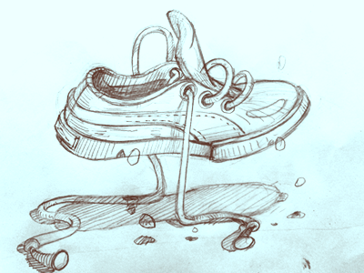 Puma Sketch 1 illustration mister ao pencil puma shoe sketch social