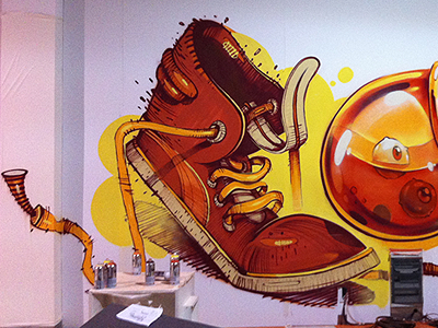Puma Social wall bulgaria graffiti illustration mister ao puma shoe social