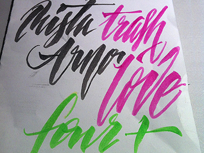 Mister Arno - FourPlus - TL calligraphy four plus mister ao trash lovers typography
