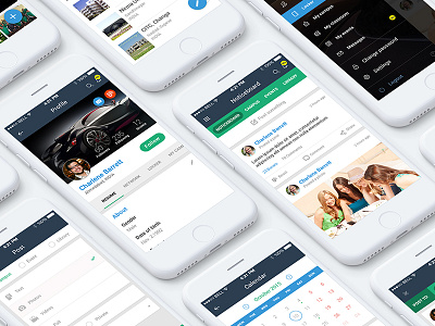 Social platform for students and colleges. android app college concept design ios mobile social ui