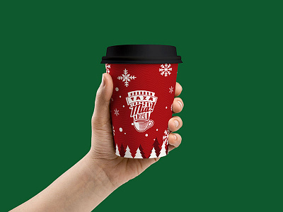 TazaMia christmas coffee cup design mockup