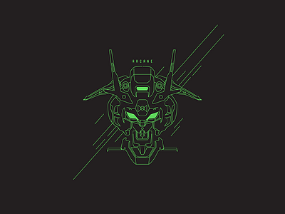 Gundam G Arcane gundam gundamg illustration lined mecha