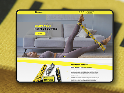 HEINICO design desktop fitness landing webdesign