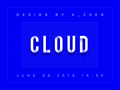 Cloud branding design illustration