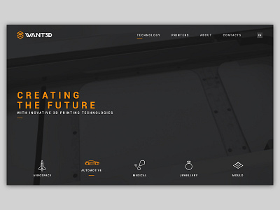 landing page for first 3D printers provider in Lithuania