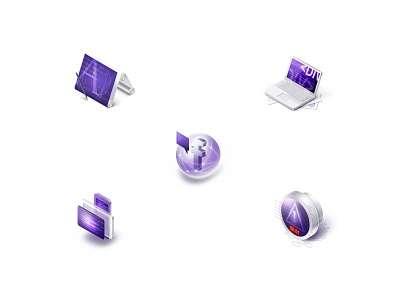 Set of icons for Bitsens IT Company icon illustration interface it ui web design