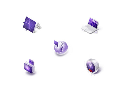 Set of icons for Bitsens IT Company