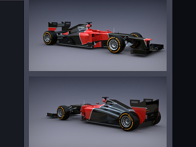 3D model of Marussia F1 Car (without ads) by Ihar Nazaranka 3d car f1 model race sport car web