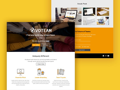 Pivoteam Coming Soon Page coming soon one page website pivoteam website