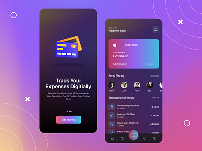 Digital Wallet App app design design graphic design ui wallet