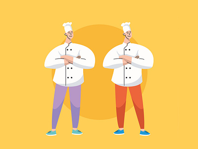 Chef character illustration vector
