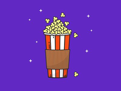 Popcorn illustration vector