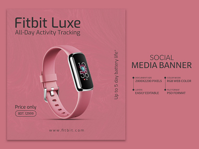 Watch social media banner  ads design