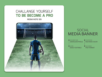 Phone creative social media banner ads design