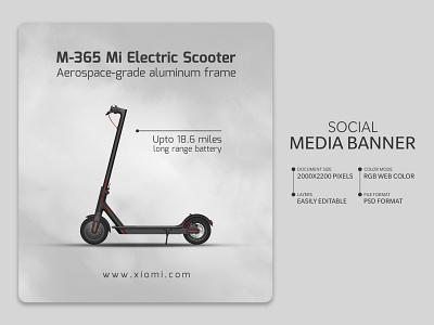 Scooter social media banner ads design