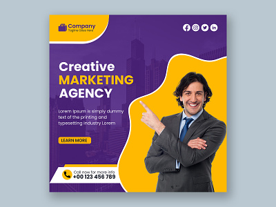 Marketing agency social media banner ads design