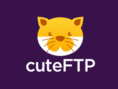 CuteFTP redesign exercise - Negative version exercise logo practice redesign