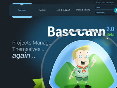 Basecamp2 Contest porposal Shot 1 illustration interface web web design