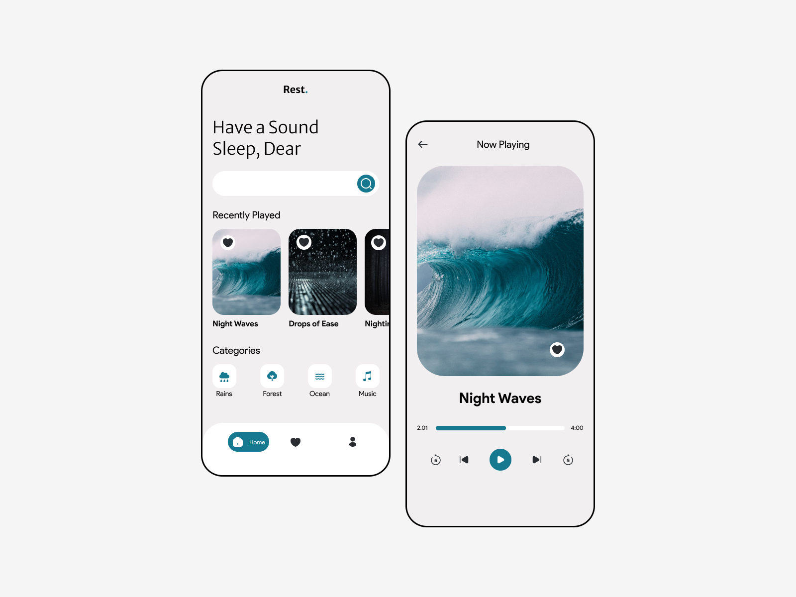 Rest - Sleep Mobile App by Sanusi Sulat on Dribbble
