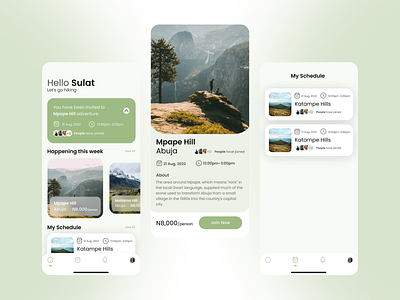 Hiking App Design