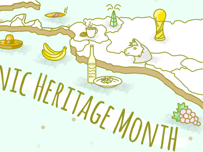 HHM hhm hispanic heritage month illustration south america