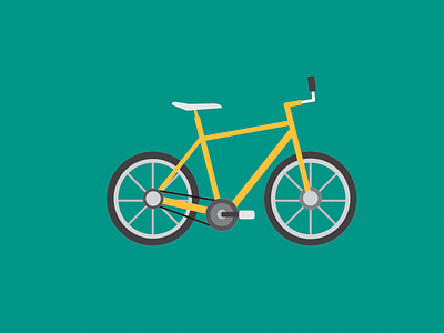 Bicycle bicycle flat flat ui illustration